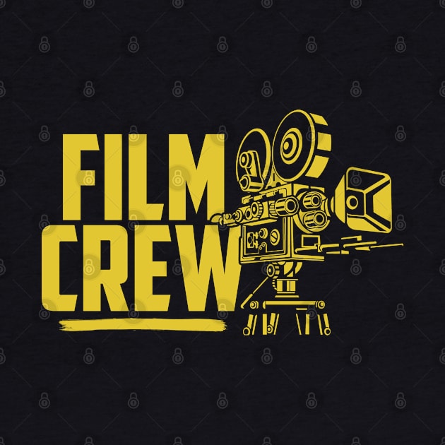 Film Crew Quote / Retro Cinema Camera yellow print by EddieBalevo